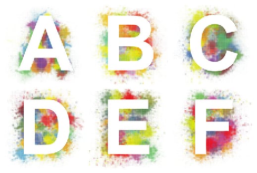 Alphabet a-f