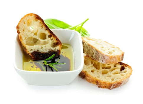 Bread olive oil and vinegar