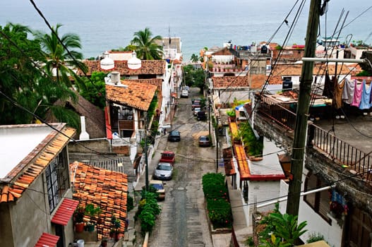 City street in Puerto Vallarta, Mexico