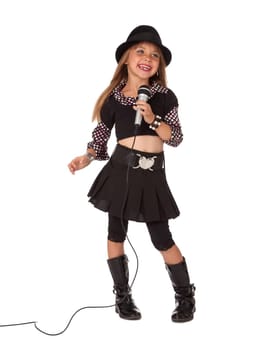 Trendy Young Child Singer