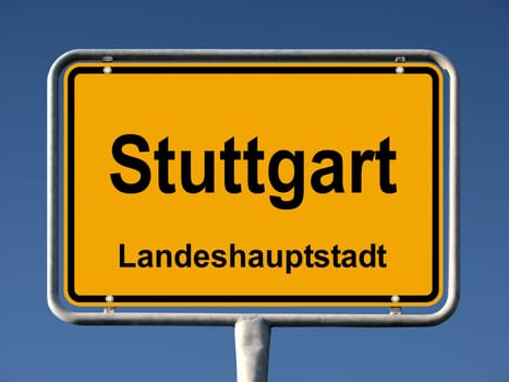 Town sign of Stuttgart