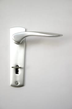Door handle on white room door