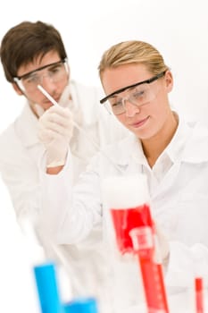 Chemistry experiment - scientists in laboratory