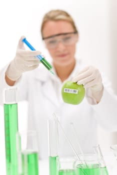 Genetic engineering - scientist in laboratory
