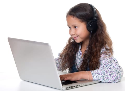 Girl with laptop