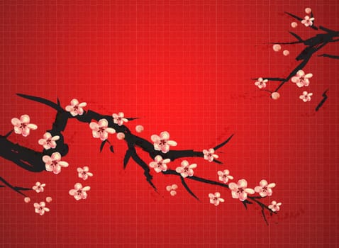 chinese painting of plum