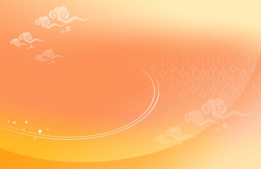 orange cloud background