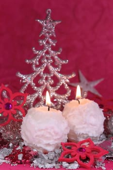 Christmas decoration in pink