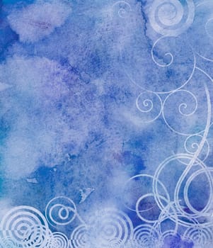 watercolor with swirls