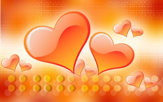 Illustration of two love symbols