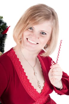 Happy woman with Christmas presents