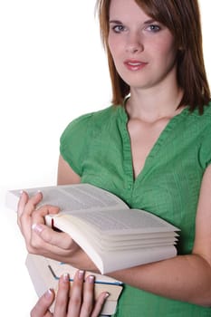 Woman with books