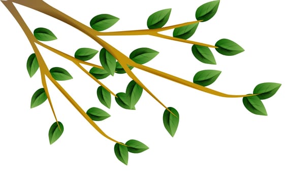green leaves