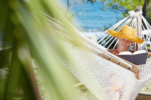woman on hammock