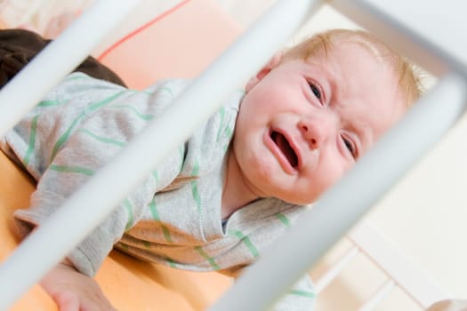 Baby in crib