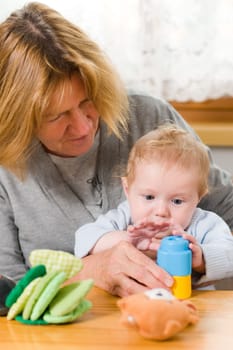 Grandma with grandson
