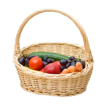 Vegetables and fruits in a basket