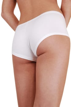 The back of a woman.