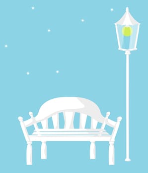 white chair and street lights