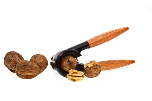 Walnuts with nutcracker