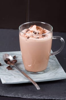 Glass of iced chocolate