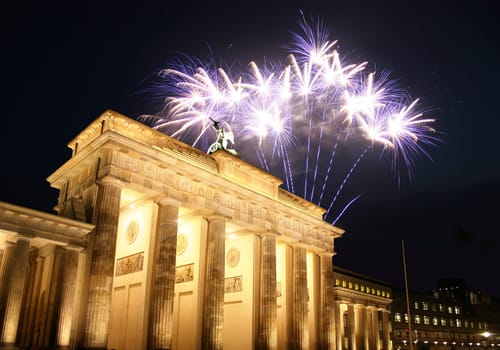 Fireworks at the Brandenburg Gate
