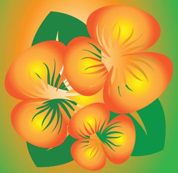 Illustration of plant with flower