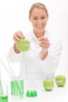 Genetic engineering - scientist in laboratory