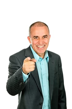 Man pointing and laughing