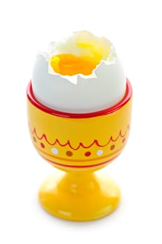 Soft boiled egg in cup