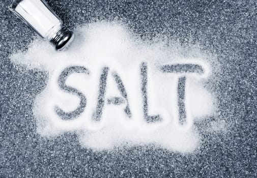 Salt spilled from shaker