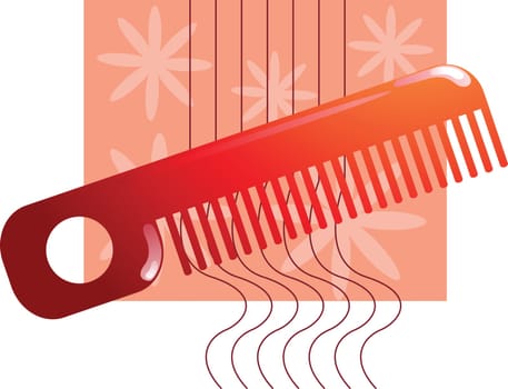 Comb and hair