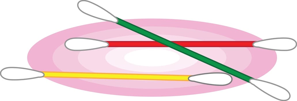 Comb and hair Bud with cotton wool