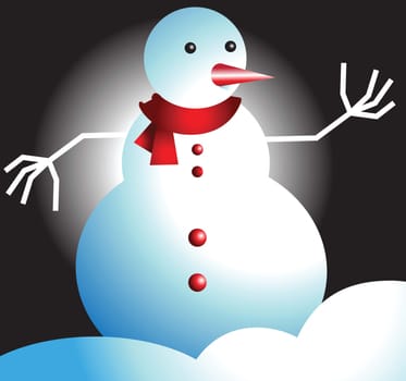 Snowing man