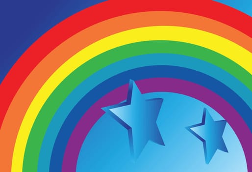 Rainbow and star