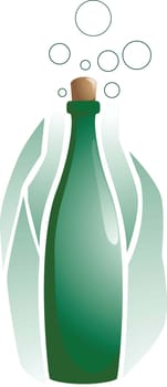 Goblet of wine with bubble