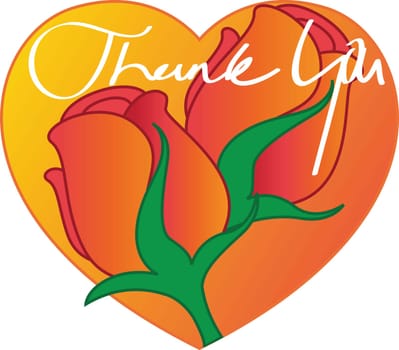 Love symbols with rose flower