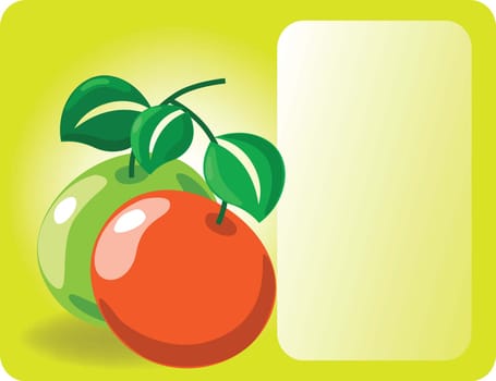 sweet fruit of apple with leaf
