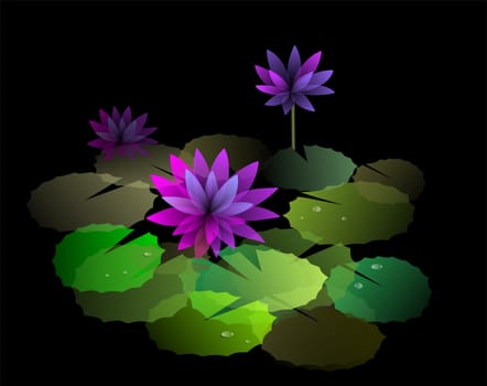 Digital painting of lotus