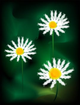Digital painting of flowers