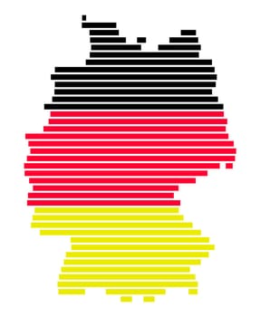 Map of Germany - Black Red Gold