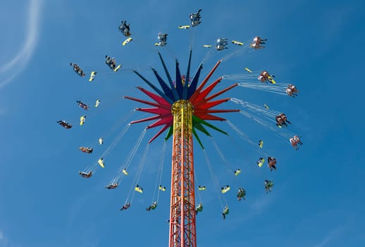 High carousel at Munich's Oktoberfest
