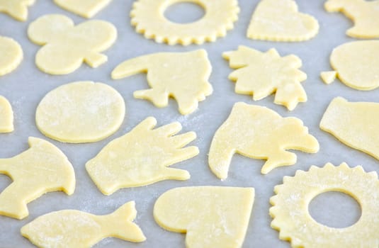 Baking sheet with cookies