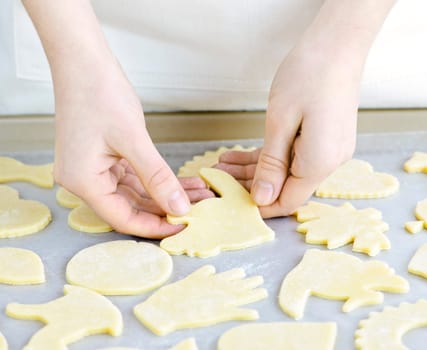 Baking sheet with cookies
