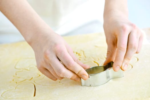Cookie cutter and dough