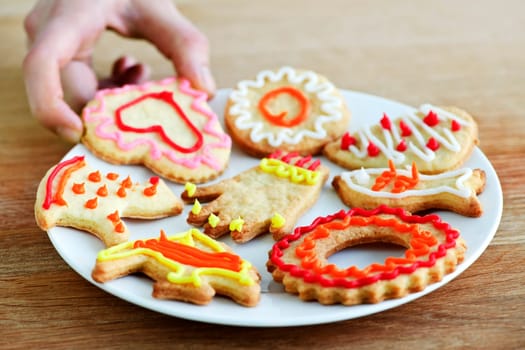 Plate of homemade cookies