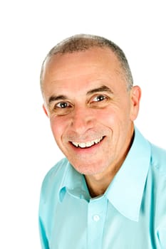 Smiling man on white background