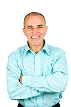 Smiling man with arms crossed