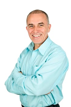 Smiling man with arms crossed