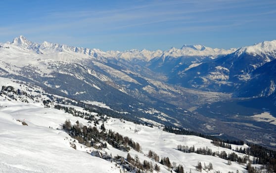 Winter Alps,Valais,Switzerland